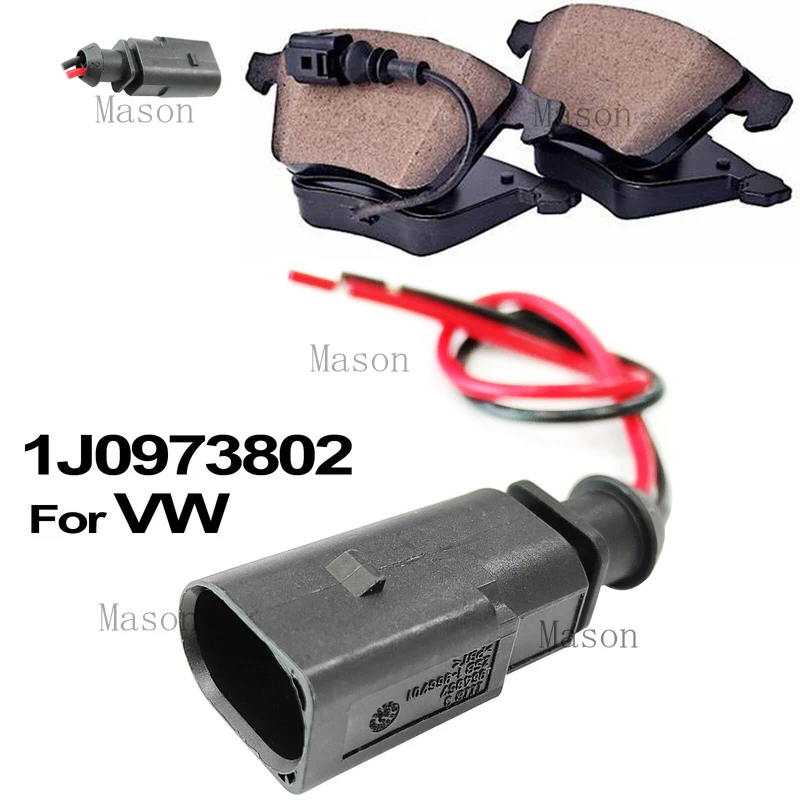 

R+ For VW Sharan Tiguan Touareg Touran T5 T6 Brake Pad Wear Sensor Connector Plug