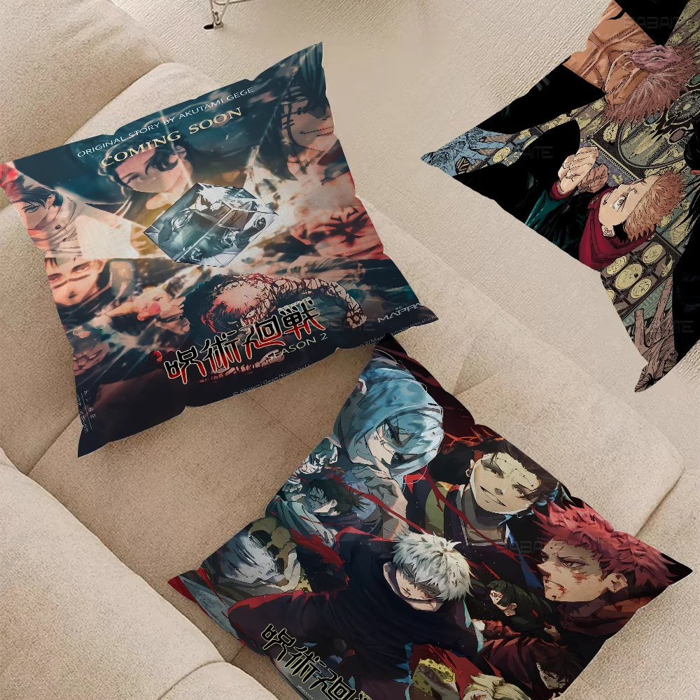 Jujutsu Kaisen Pillow Gift Home Office Decoration Bedroom Sofa Car Cushion Cover Case 45x45