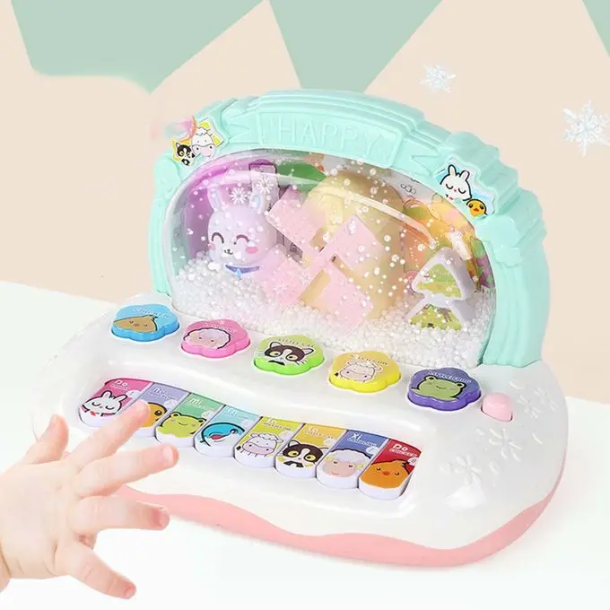 Baby Music Piano Toy, Instrumento Musical com Luzes, Crianças, Aprendizagem Precoce, Teclado Animal, Presente para Meninos e Meninas