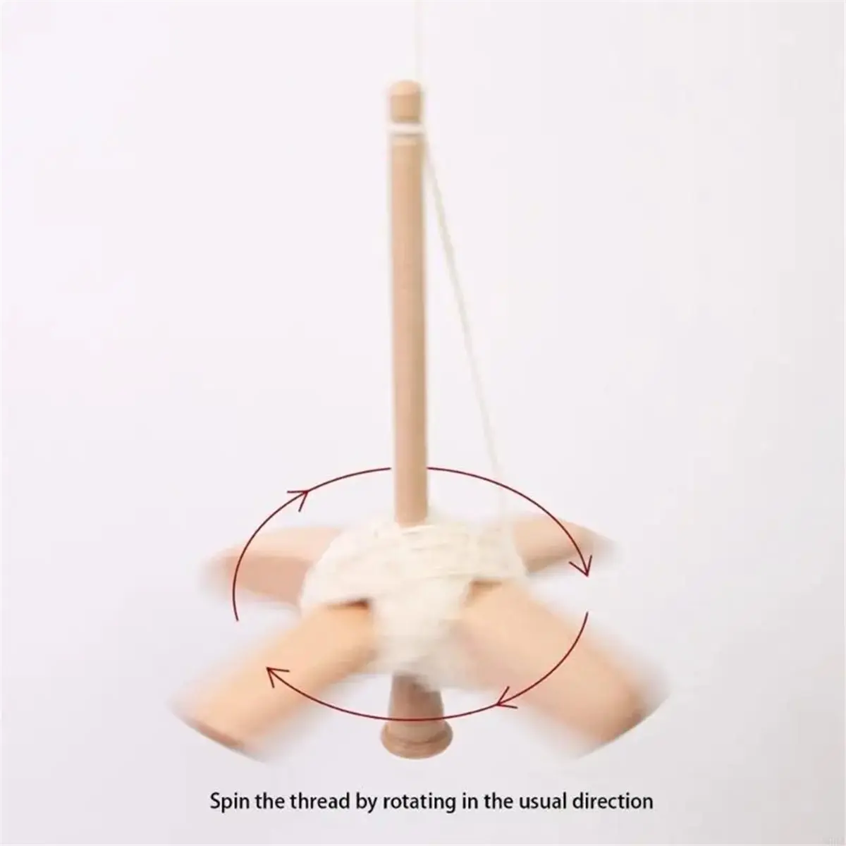 Wooden Turkish Spindle for Top-Weaving, Manual Wheel for Craft Enthusiasts