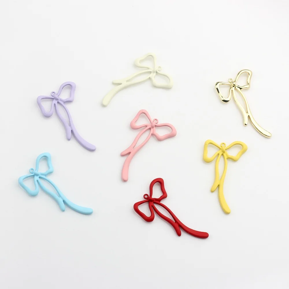 10pcs Alloy Hollowed Out Cute Cherry Pendant Keychain Earring Ornament Necklace Jewelry handbag DIY Accessories Supplies Craft