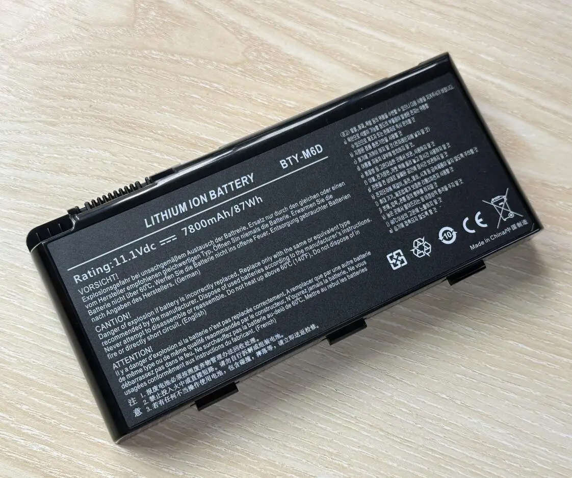 SeagullStar Laptop Battery 7800MAH For MSI BTY-M6D E6603 GT60 GT660 GT670 GT70 GT780 GX60 GX660 GX780 GX680 GX660R GT663 Series