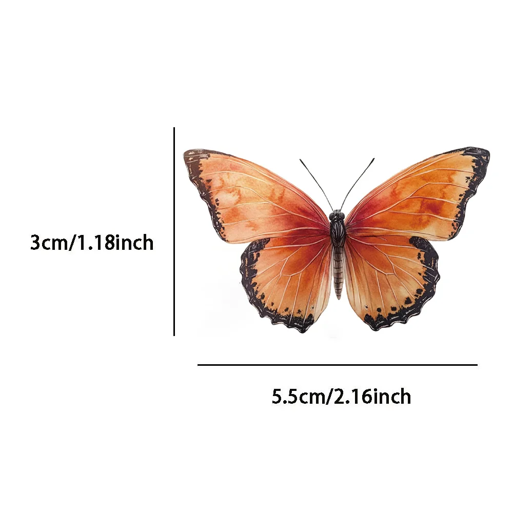 50PCS Colorful Butterfly Graffiti Stickers Scrapbooking Collage Material Decorate Guitar Frame Wall DIY Waterproof Stickers