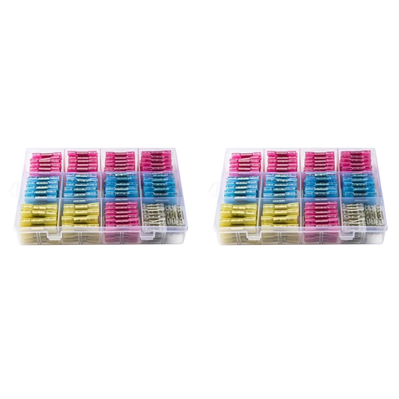 

AFOURT-700PCS Heat Shrink Butt Connectors, Marine Grade Waterproof Wire Connectors Kit,Crimp Connectors For Vehicle, Boat Truck