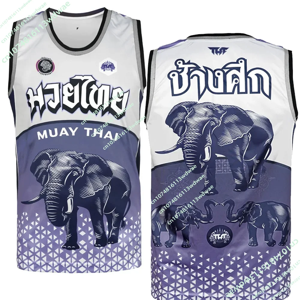 New Summer Combat TUFFMuay Thai Boxing 3D Print Men's T-Shirt Fashion Sports Gym Tank Top Training Sweat Wicking Quick Dry Vest