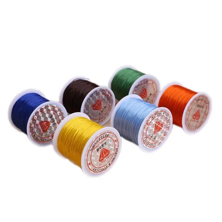 15 สี 50 เมตรด้ายยืดหยุ่นเชือกสายคริสตัล DIY เครื่องประดับทํา