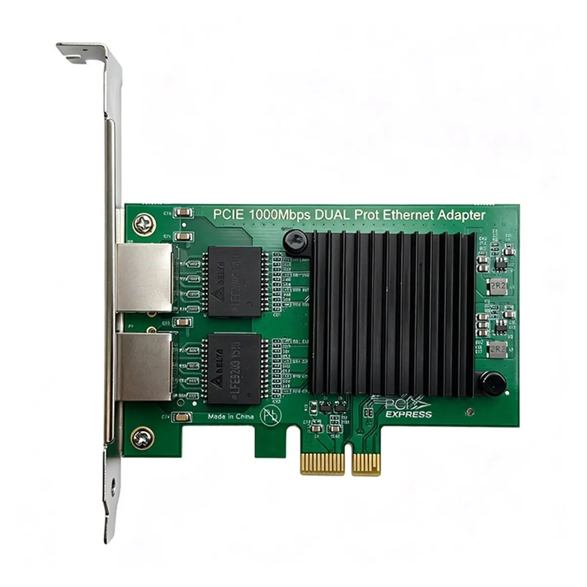 PCIe X1 2Port Gigabit Network Card 82571 Chip Server Industrial Control RJ45Network Card Soft Routing NAS for Desktop PC