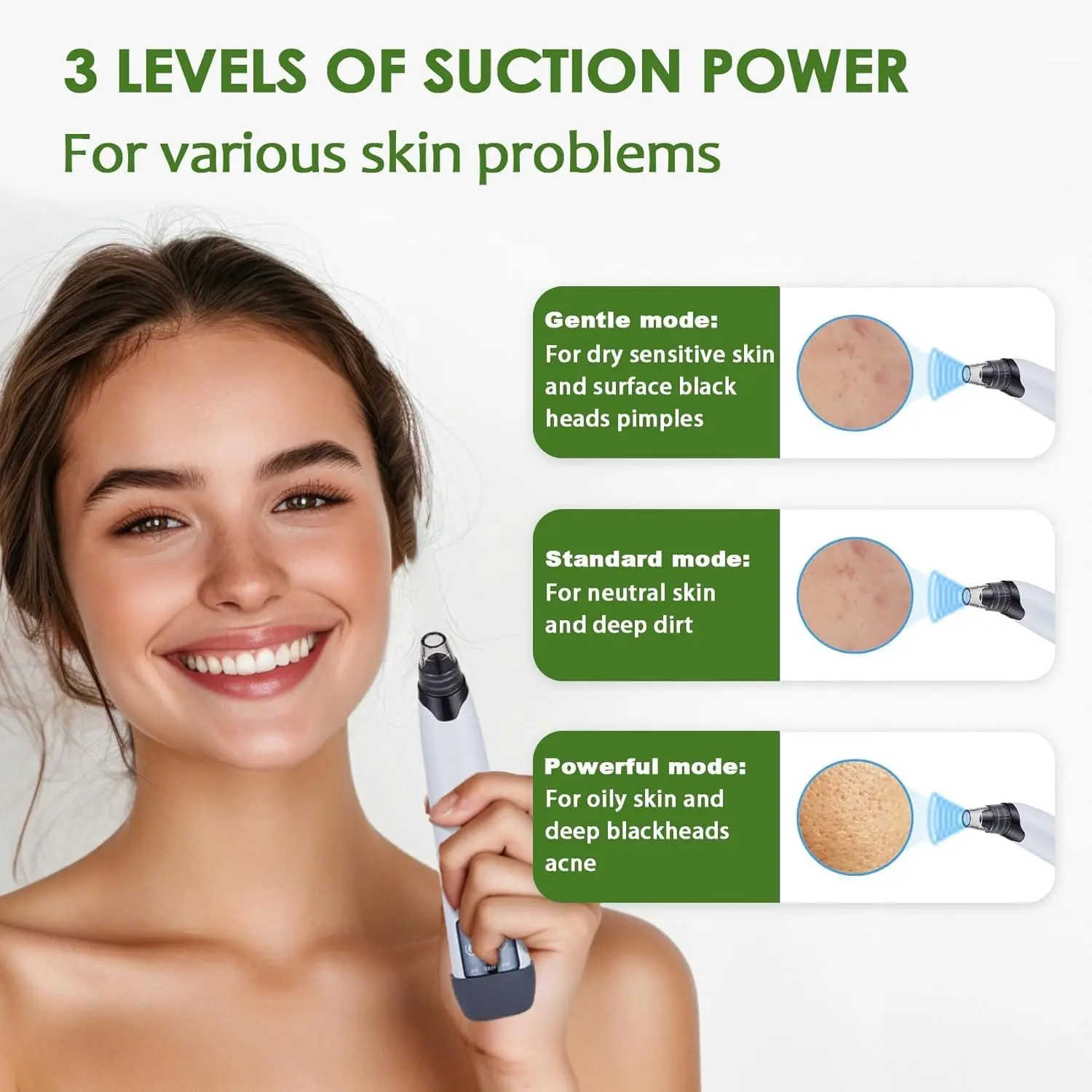 Heet Kompres Facial Comedondrukker Vacuüm Zuig Acne Porie Schoner Tool Elektrische Neus Gezicht Diepe Reiniging Huidverzorging Apparaat