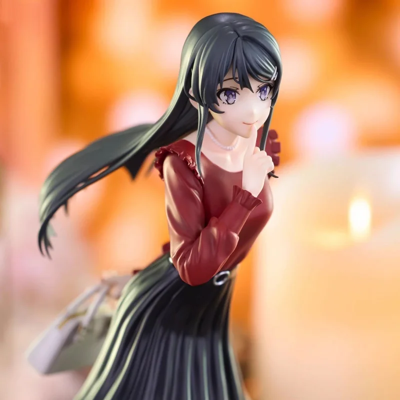 Echt Furyu Trio-Try-It Schurk Droomt Niet Van Bunny Girl Anime Figuur Sakurajima Mai Winter kleding Desktop Model Speelgoed Gift
