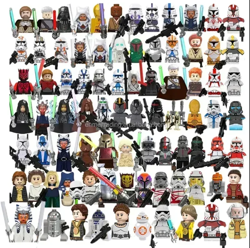 Giocattoli caldi Star wars Nuovi blocchi di costruzione Ahsoka HanSolo Luke Jan Dodonna Padme Amidala Leia Oagana Mattoni Action Figures Guerre Giocattoli