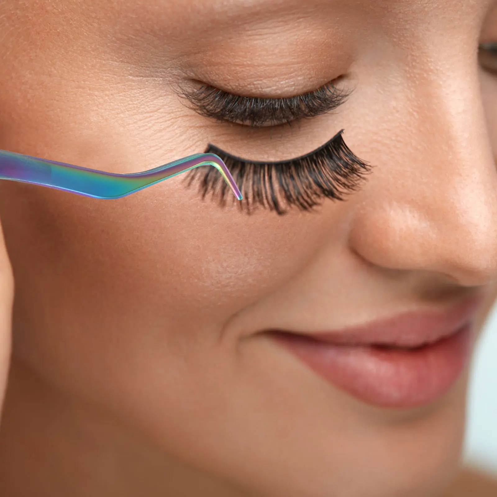 

Eyelash Tweezers Stainless Lash Extension Tweezer Comb Steel Tool for Beginners Lash Comb Eyelash Extension False Lashes Easy to