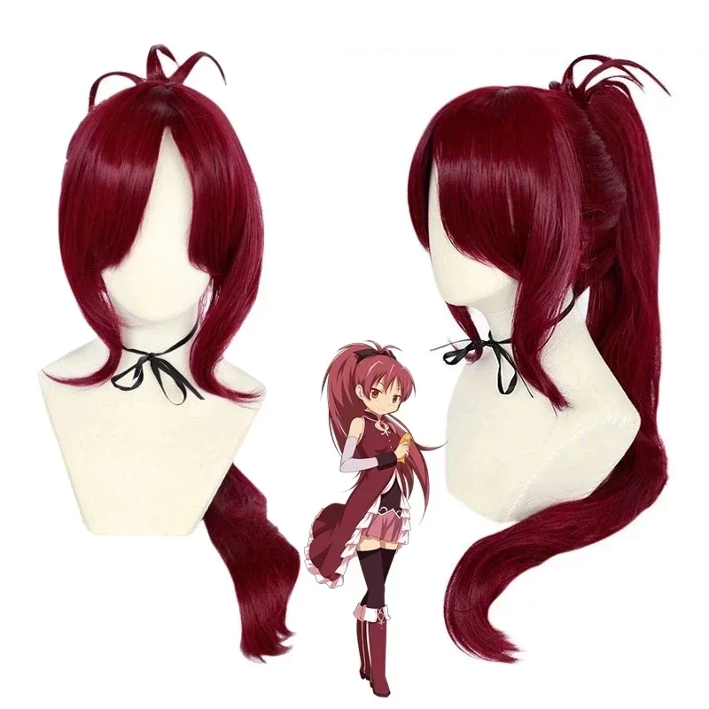 อะนิเมะ Puella Magi Madoka Magica Kyoko Sakura คอสเพลย์เครื่องแต่งกาย Madoka Magica Sakura Kyouko รองเท้าวิกผม PROP สําหรับผู้หญิงฮาโลวีน MS2