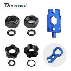Aluminum Nuts for Bicycle Schrader Presta Valve Fastening Threaded Ring A/V F/V Shaft Washers Rim Protective Stickers