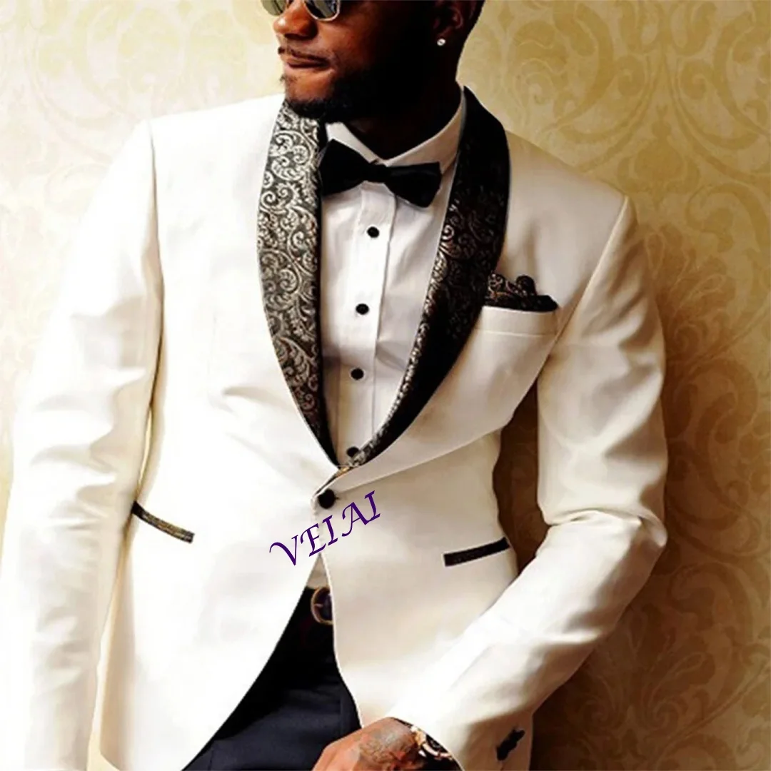 

Customized Peaked Lapel Double Breasted Suit Men Formal Dinner Party Wedding Suits 2 Pieces(Jacket+Pant+Tie)traje de novio para