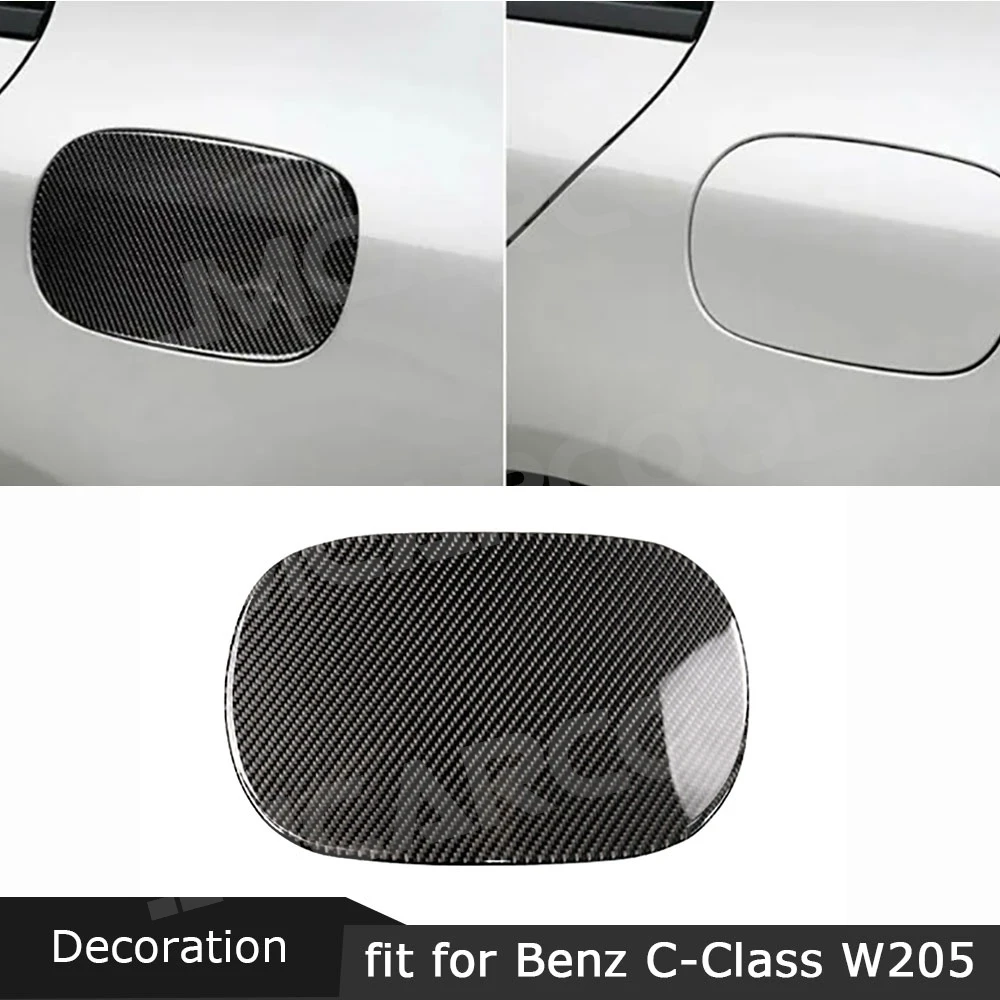

JMCARCOOL Car Door Fuel Tank Gas Cap Cover Trim Soft Carbon Fiber Style Accessories For Benz C-Class W205 2014-2021