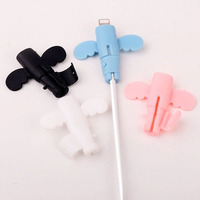 2PCS Cartoon Angel Cable Protector For iPhone Type C Phone Cable Organizer Korean Style Anti-Break Data Line Cord Cable Winder