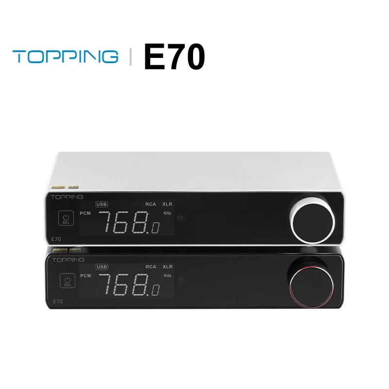 

TOPPING E70 ES9028Pro DAC Bluetooth 5.1 LDAC XU316 Decoder Brand New I/V Conversion PCM768k DSD512 RCA/XLR with Remote Control