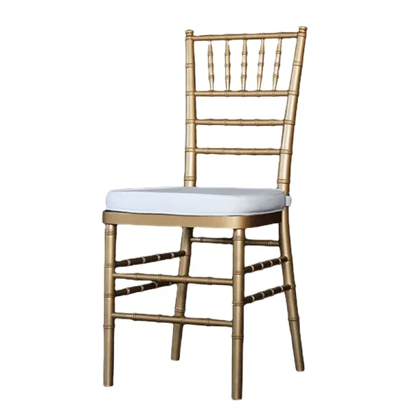 wedding chair steel wholesale stainless steel tiffany stackable event furniture chiavari chair with cushions