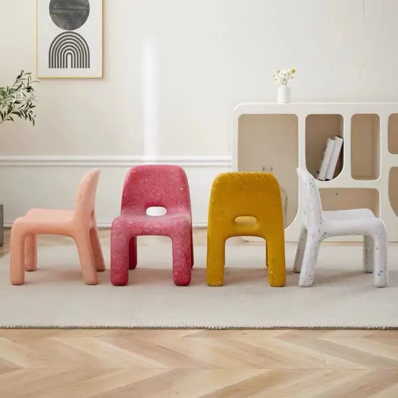 

Nordic-Style Eco-Friendly Plastic Kids Chairs | Children's Backrest Chairs & Small Stools for Kindergartens, Outdoor Use