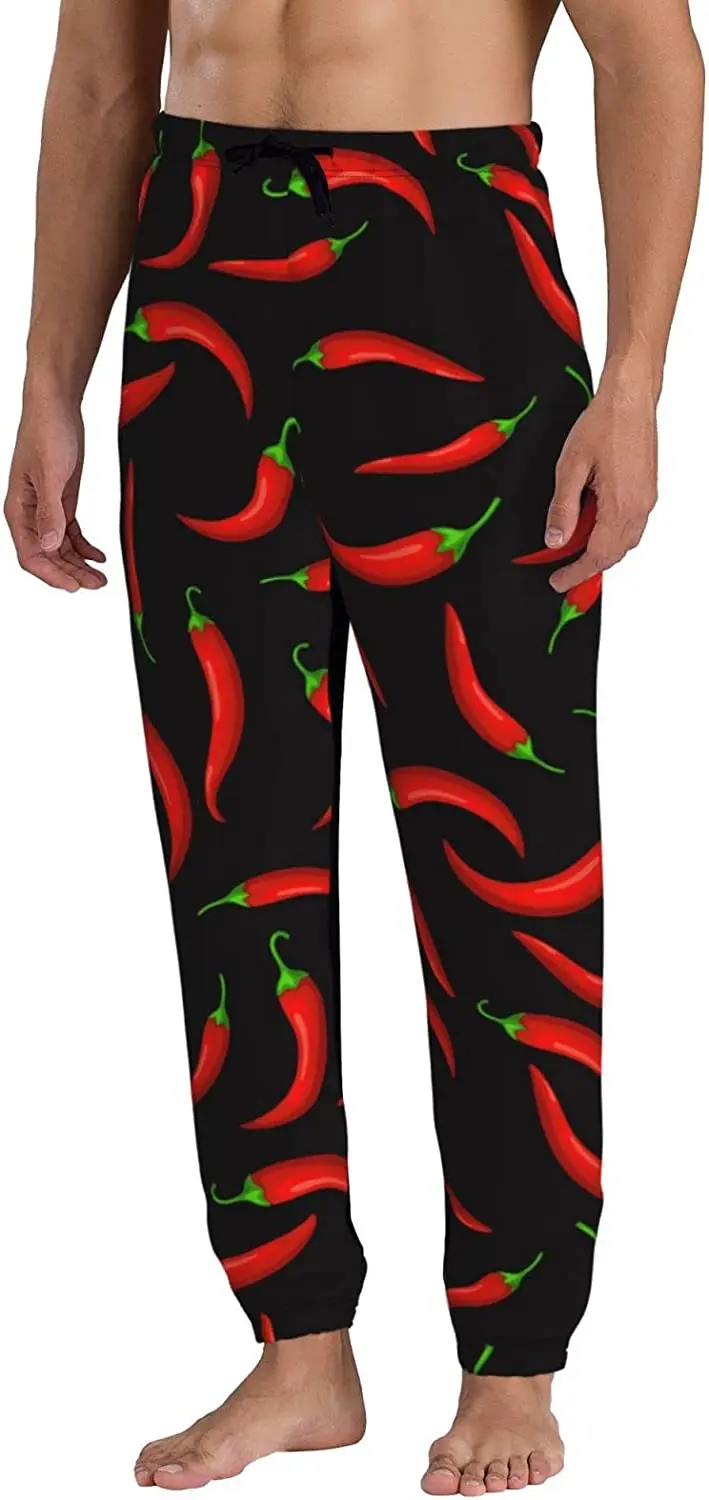 Hot Pepper Men's Sweatpants Jogger Sweatpants Drawstring Sports Trousers Workout Pants with Pocket