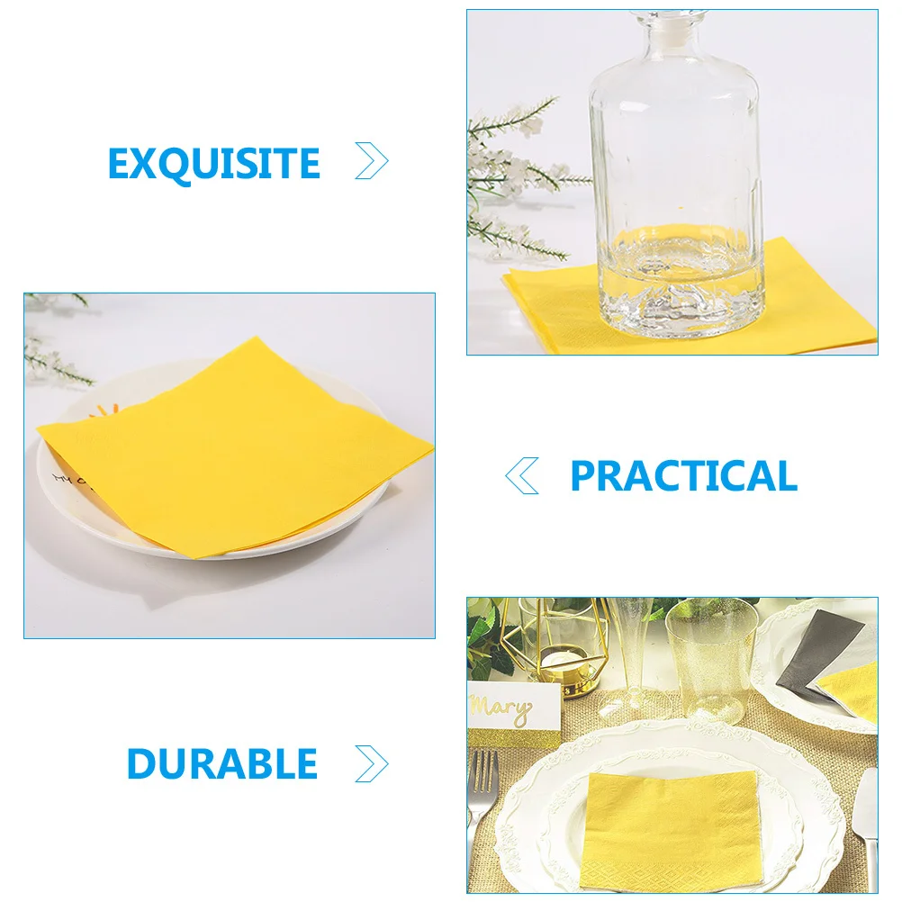 

80pcs Colorful Napkins Birthday Party Supplies Disposable Tissues Thickened Design Soft Textured Raw Pulp Paper Household