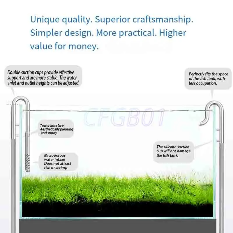 

Inflow Outflow Inlet Outlet Skimmer Plastic Fish Tank Accessories Plant Pipe Aquarium Water Filtro Fishbowl Set Akvarium