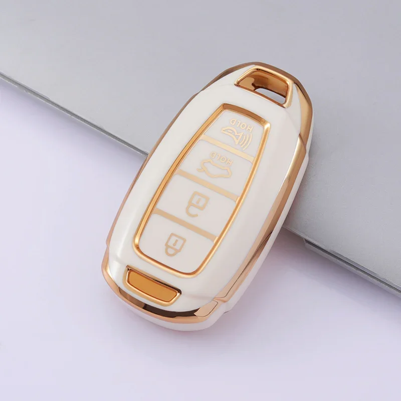 TPU Car Key Fob Case Key Fob Cover For Hyundai I30 Ix35 KONA Encino Solaris Azera Grandeur Ig Accent Santa Fe Palisade Keychain