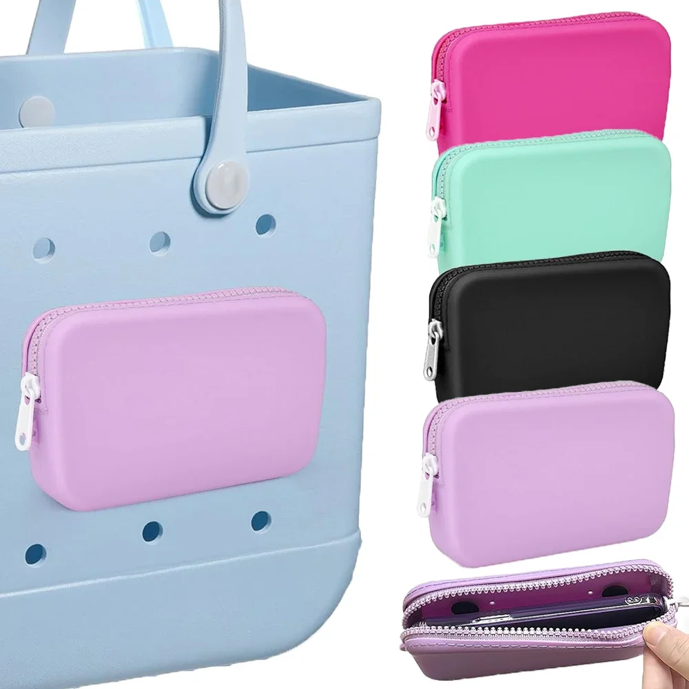 1 Pcs Silicone Phone Holder For Bogg Bag Soft Silicone Insert Wallet Charm For Bogg Bags Accessories Attachment for Bogg Beach