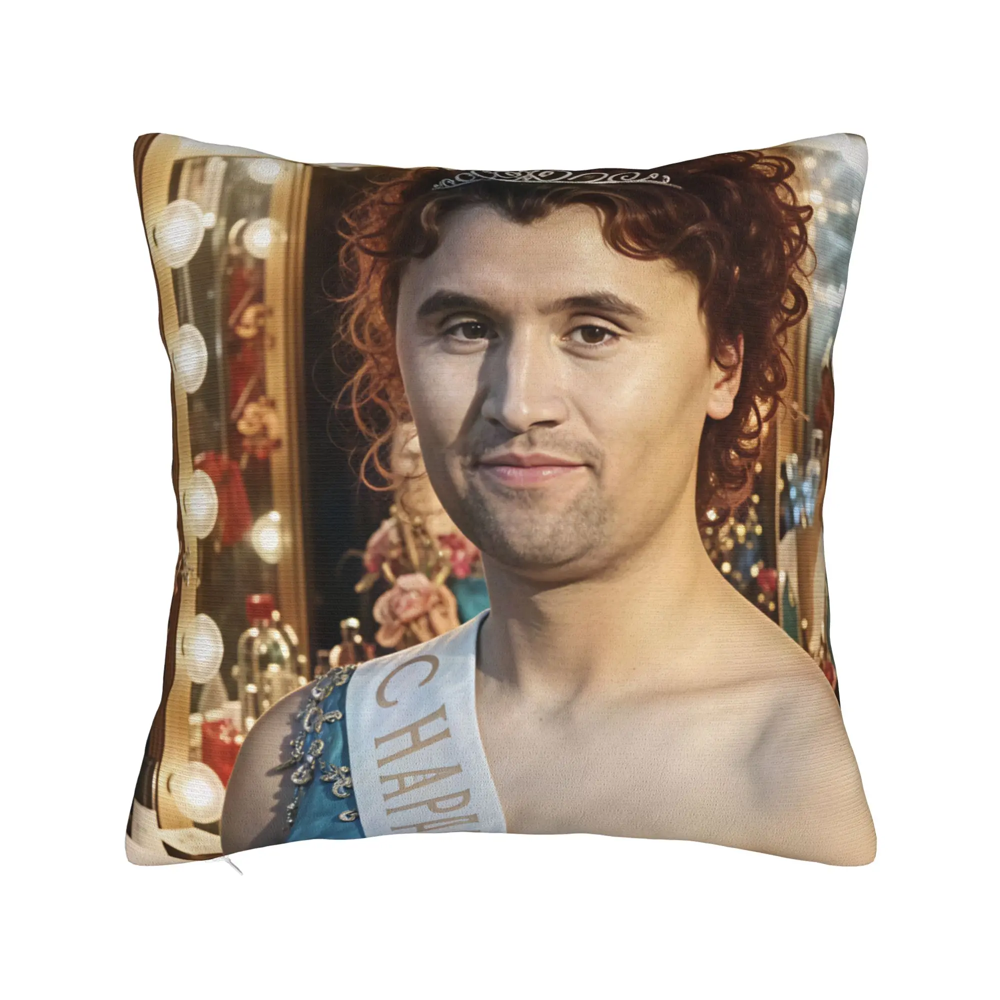Pillow Cover Charlie Kirk Beauty Pageant Funny Meme  Kawaii Pillow Case For Living Room Chair Pillowcases
