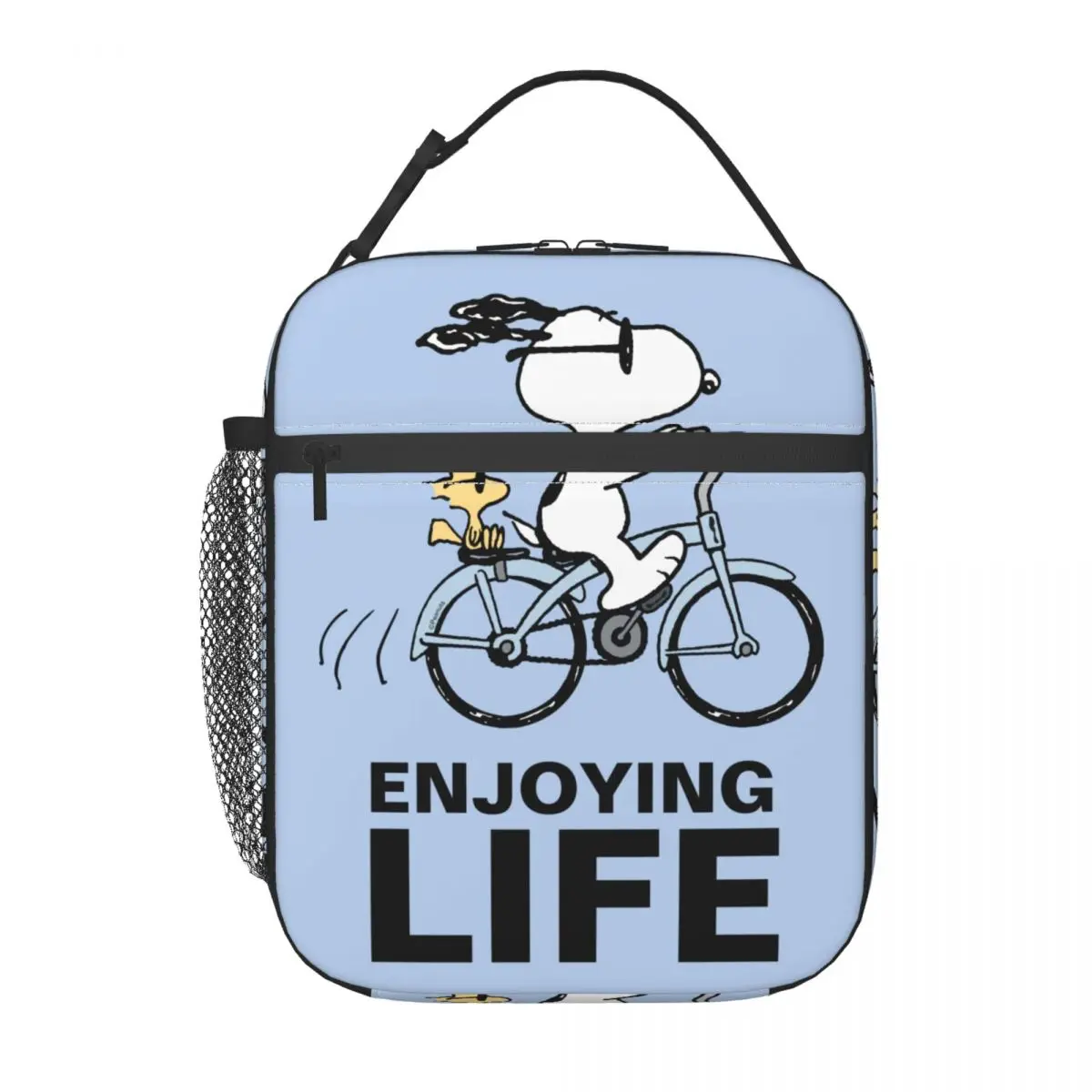 Peanuts Snoopy & Woodstock Bicycle Merch Izolowana torba na lunch na pojemnik na żywność piknikową Lodówka termiczna wielokrotnego użytku Bento Box