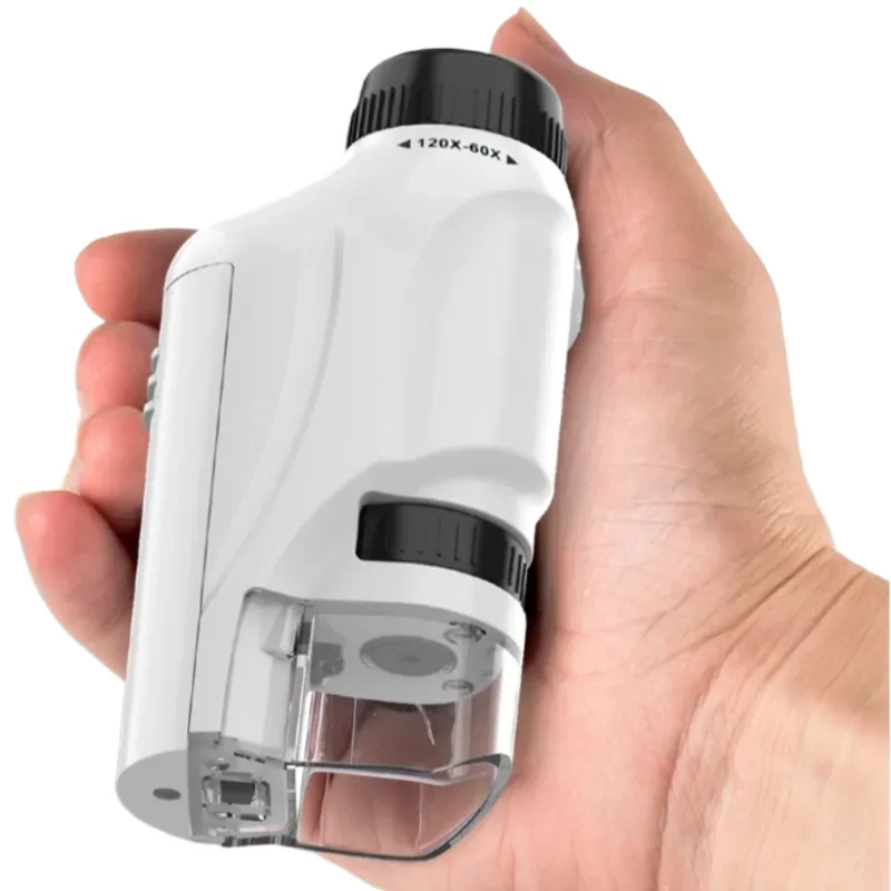 

Microscope 60-120x Lab Handheld Microscope Battery Powered Microscope With LED Light Kids Science Microscope