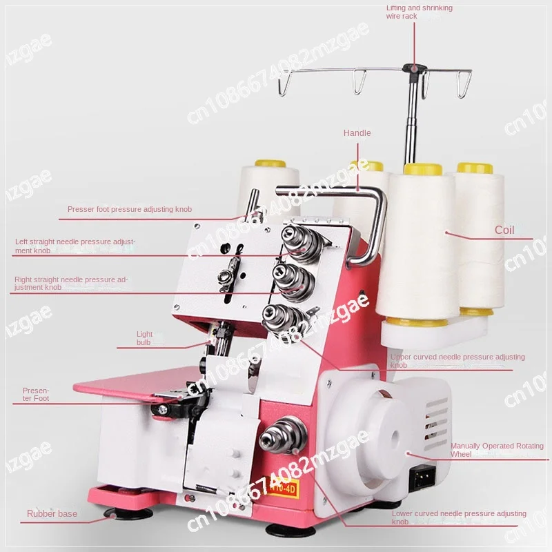 آلة الأوفرلوك المطورة بأربعة أيوراف مع تصميم سطح المكتب وتقنية نظام الأوفرلوك المدمجة