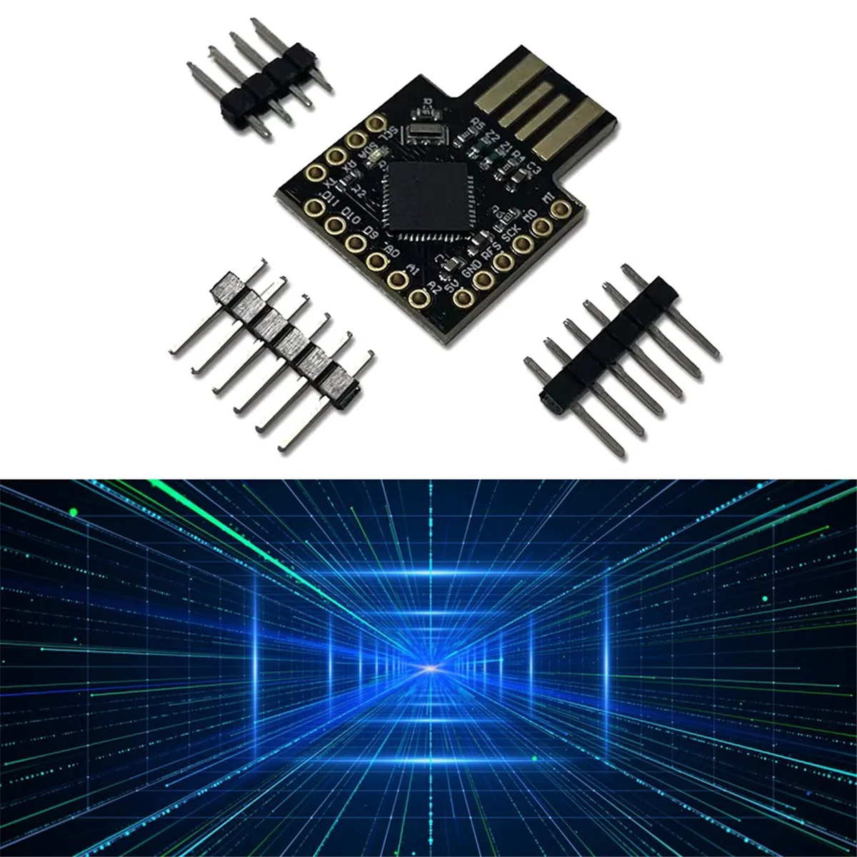 For USB ATMEGA32U4 Mini Development Board PRO-MICRO Multifunction Portable Convenient Module,Black