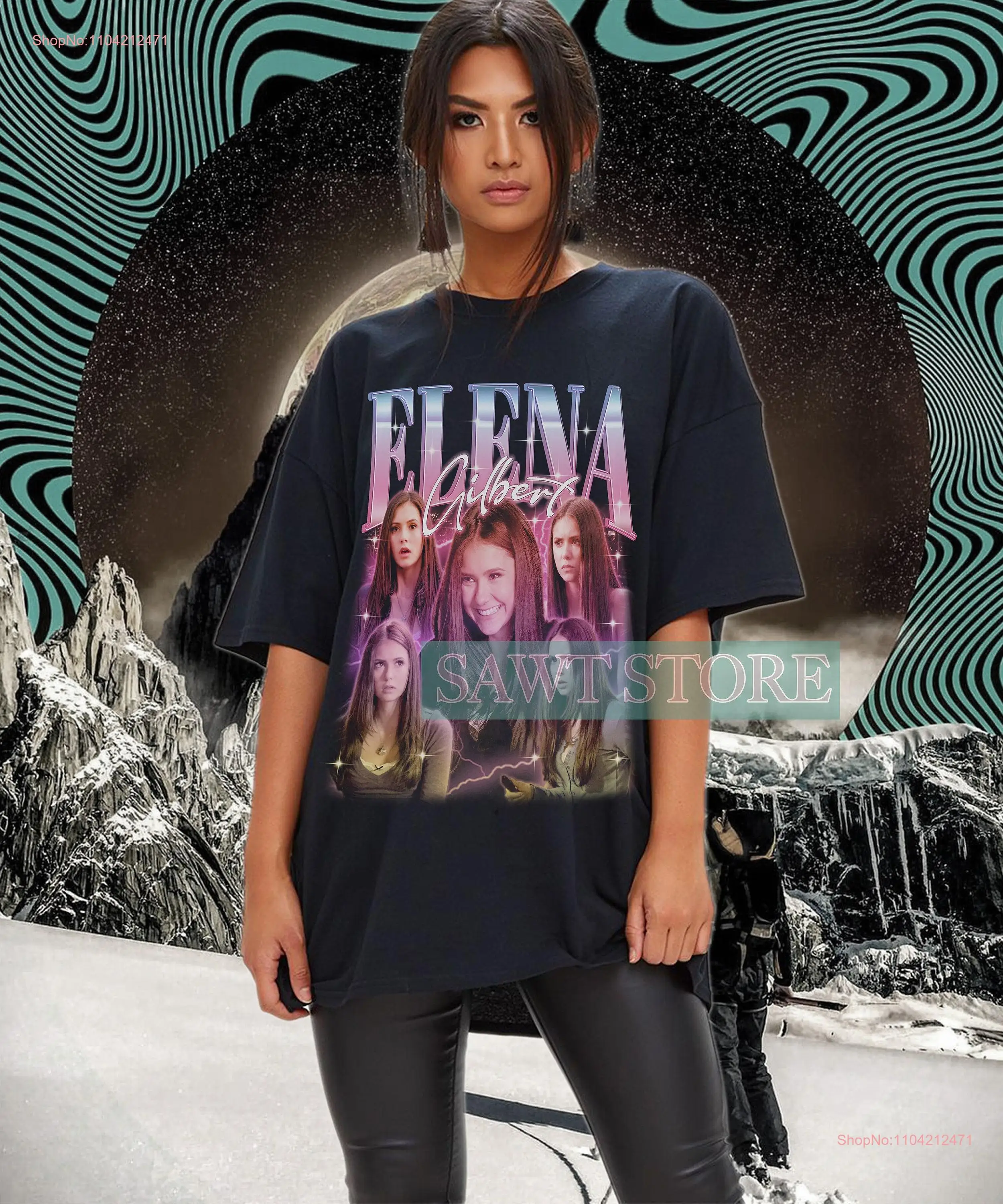 ELENA GILBERT T Shirt Homage Nina Kamenova Dobreva Canadian Actress Vintage Merch The Vampire Diaries Fan