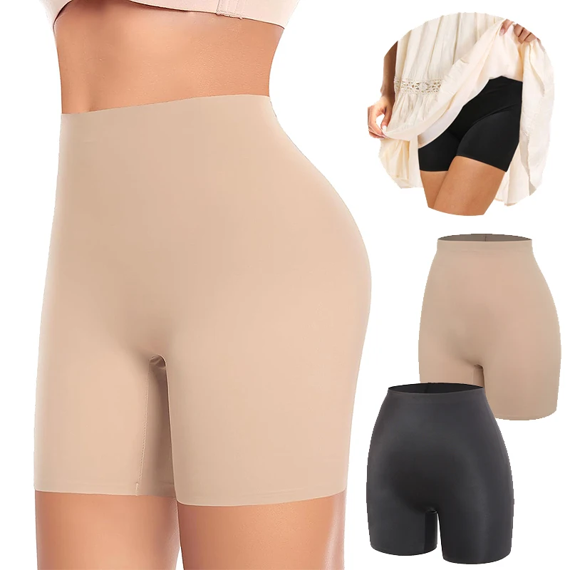 Shorts de cintura alta sem costura para mulheres, shapewear suave, shaping boyshorts, cueca com controle de barriga, calcinha emagrecedora