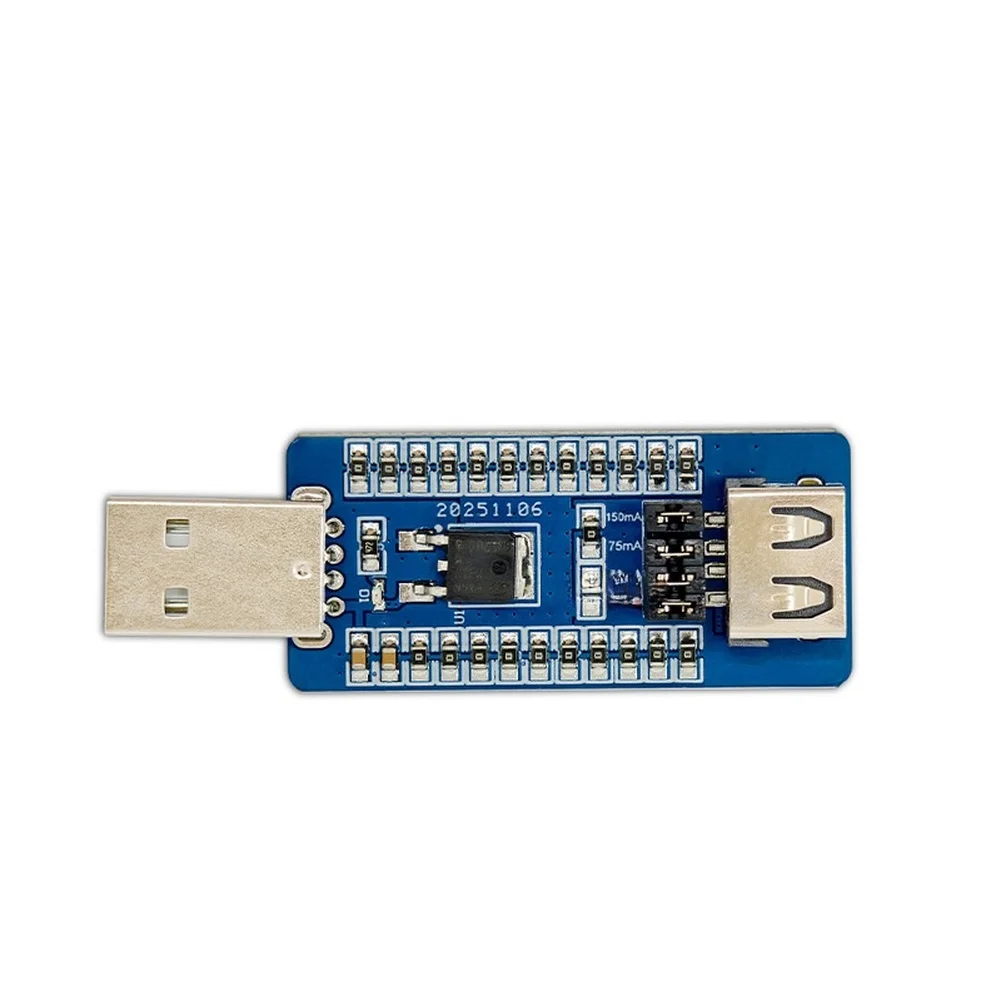 Lightweight 9g USB Load Module for Power Bank Evaluation with Four Current Modes 25mA 50mA 75mA 150mA and Visual LED