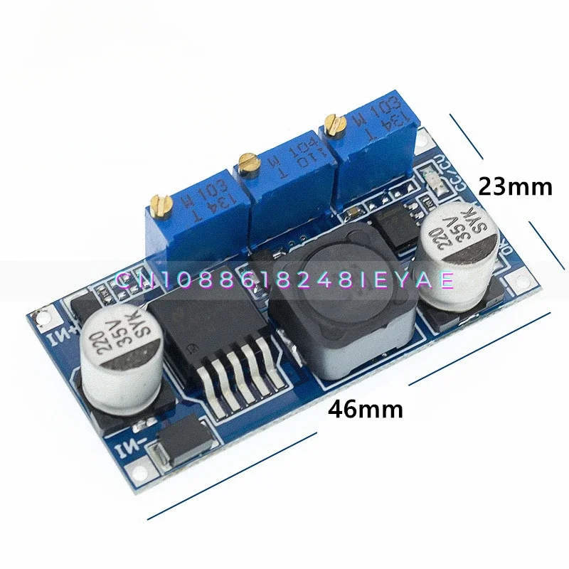 لوحة زرقاء LM2596 سائق LED بتيار مستمر وجهد ثابت، شحن بطارية ليثيوم أيون، وحدة الطاقة، حرارة منخفضة