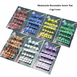 30pcs/set Motorcycle Accessories Head Screw Nut Electroplated Cap Cover Fits Decoration Cover