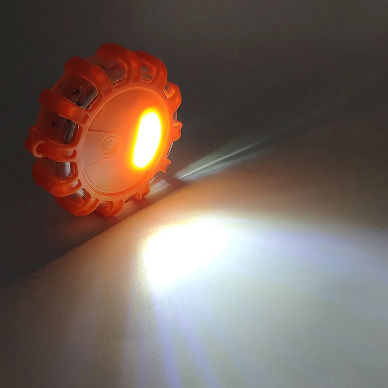 Trucks Vehicle Car Orange LED Emergency Lights Flare 9 Modes Safety Warning USB Rechargeable Flashing Lamp