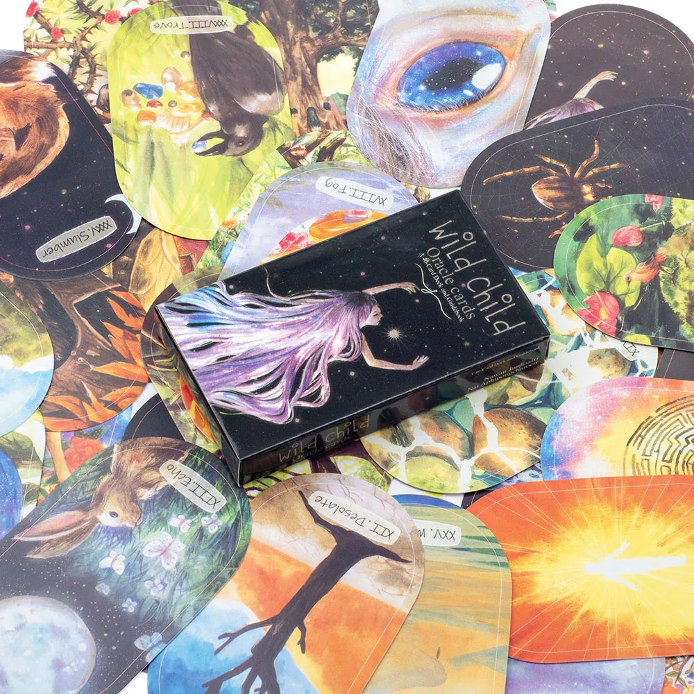 Wild Child Oracle-Karten, Tarot-Deck, 40 Stück, 10,3 x 6 cm, für Wissen, Heilung und Familienfeiern, Freizeit, Unterhaltung, Spielkarte – Detail 10