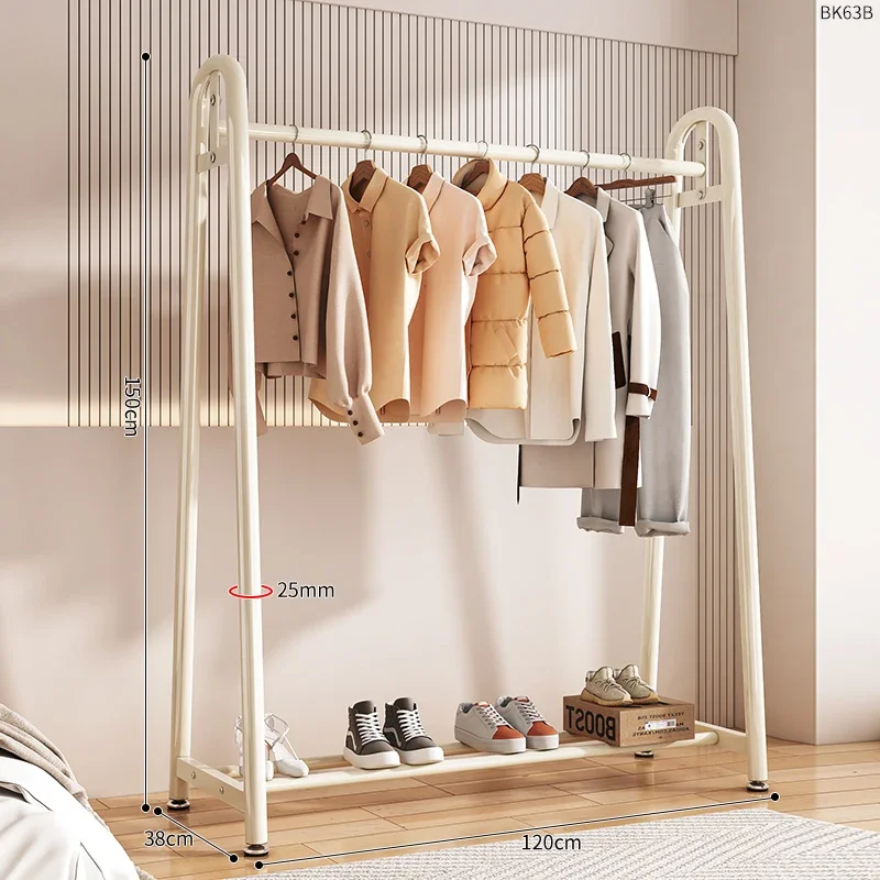 Rack Aesthetic Clothes Rack Shelfs Wheels Entrance Garmentg Coat Clothes Rack Balcony Drying Boy Arara De Roupa Furniture image 3