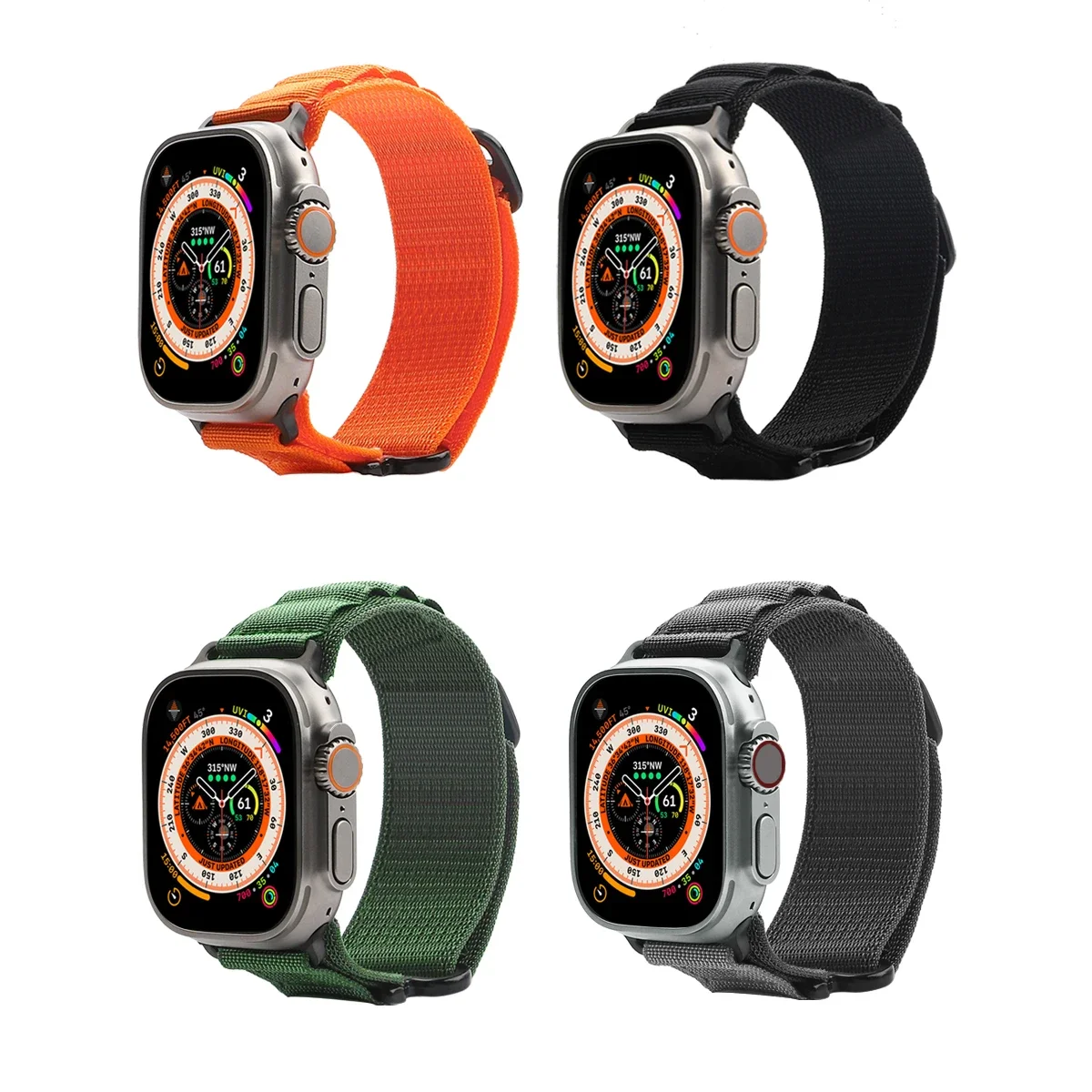 حزام نايلون تكتيكي لساعة أبل الترا 2 49 مللي متر 40 44 مللي متر 41 45 مللي متر 42 46 مللي متر سوار ل iWatch Series10 9 8 7 6 SE 5 Sports