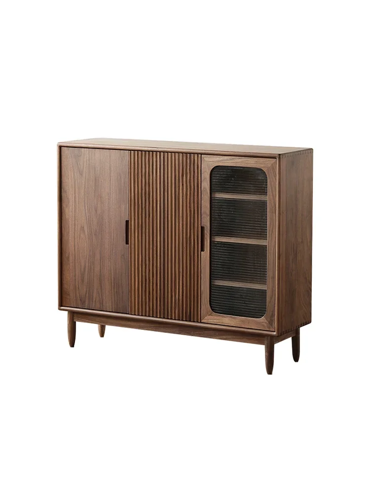 Solid wood shoe cabinet household large-capacity modern simple door storage cabinet porch cabinet