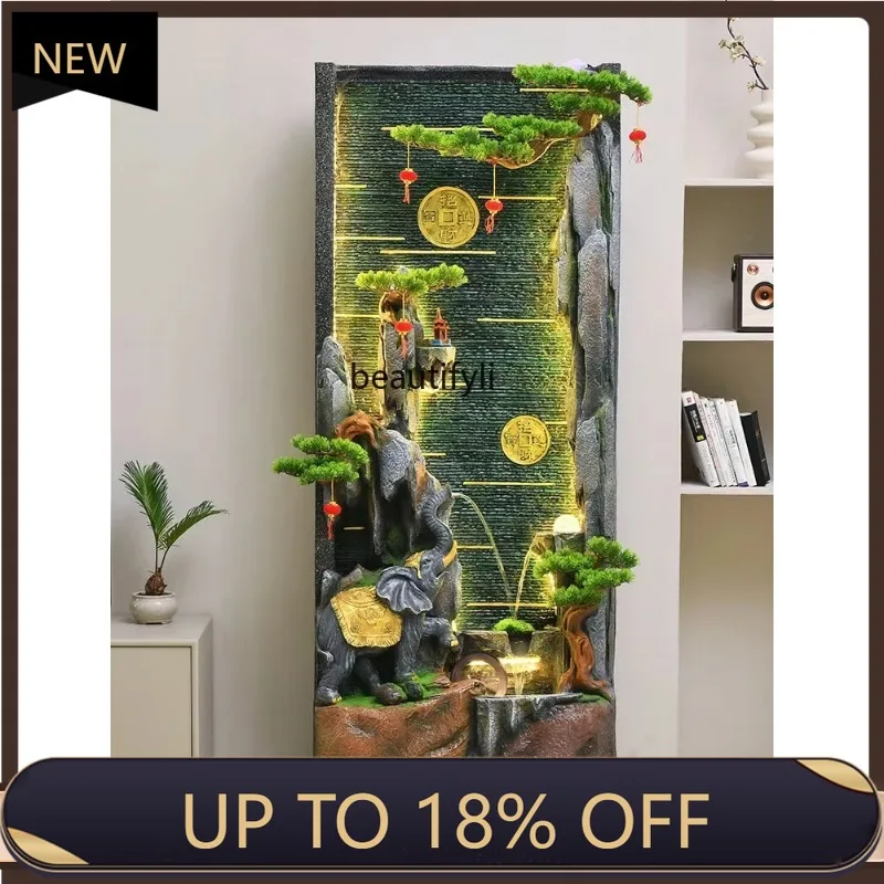 P178  Living Room Floor Flowing Water Ornaments Decoration Screen Hallway Loop Balcony Water Curtain Wall Fountain