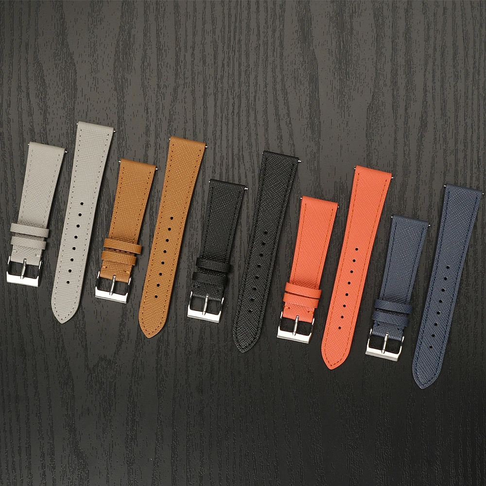جديد كلاسيكي الجلود حزام ساعة اليد 18 مللي متر 20 مللي متر 22 مللي متر الإفراج السريع سافيانو الجلود الساعات معصمه اكسسوارات للرجل
