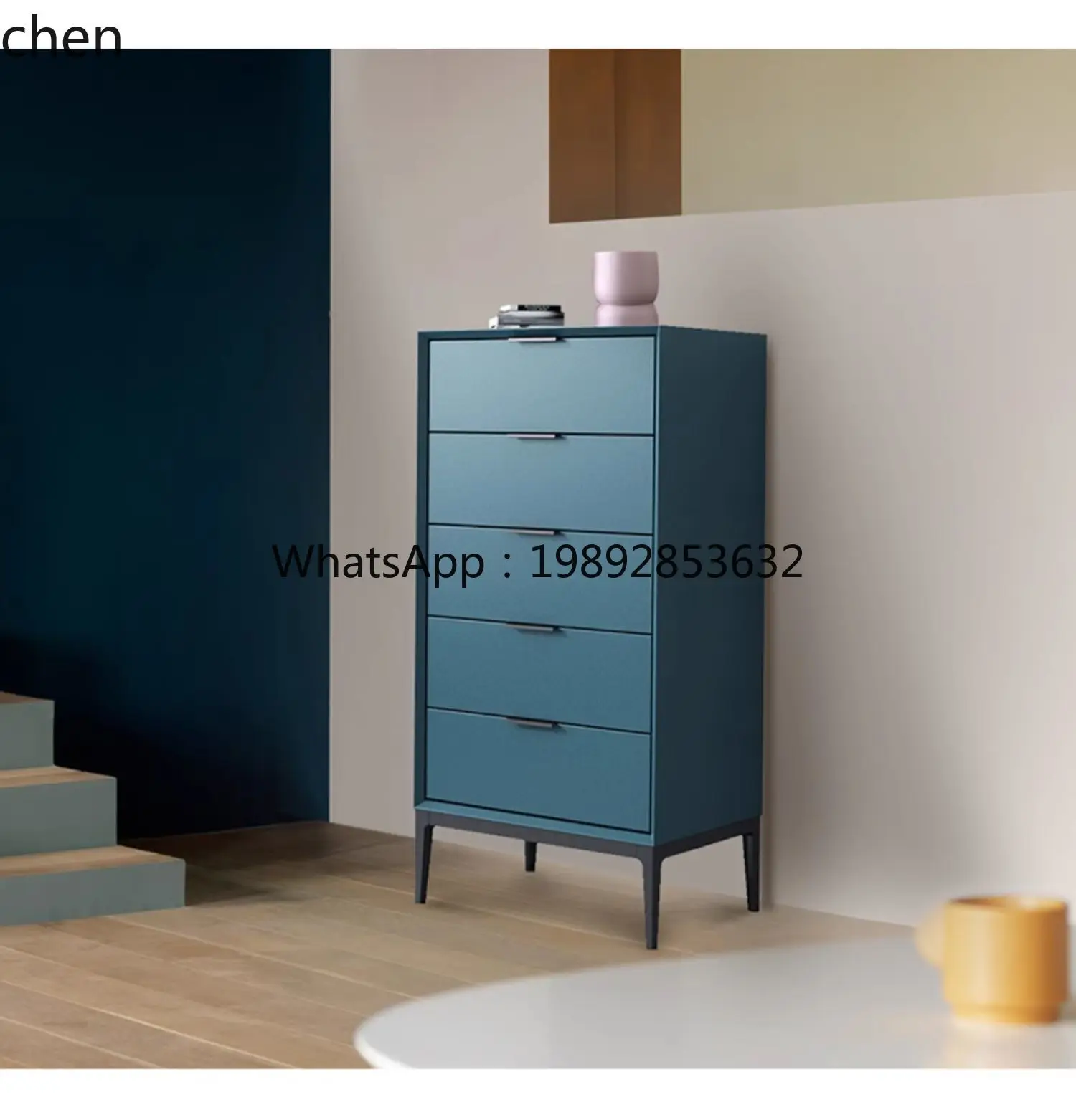 chest cabinet minimalist bedroom locker retro simple light luxury living room storage cabinet side cabinet