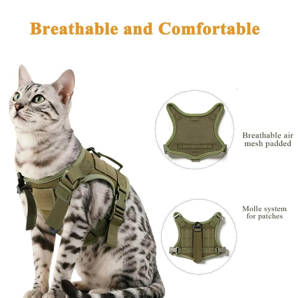 Arnés táctico para gatos – Ajustable, seguro y resistente - imagen 5