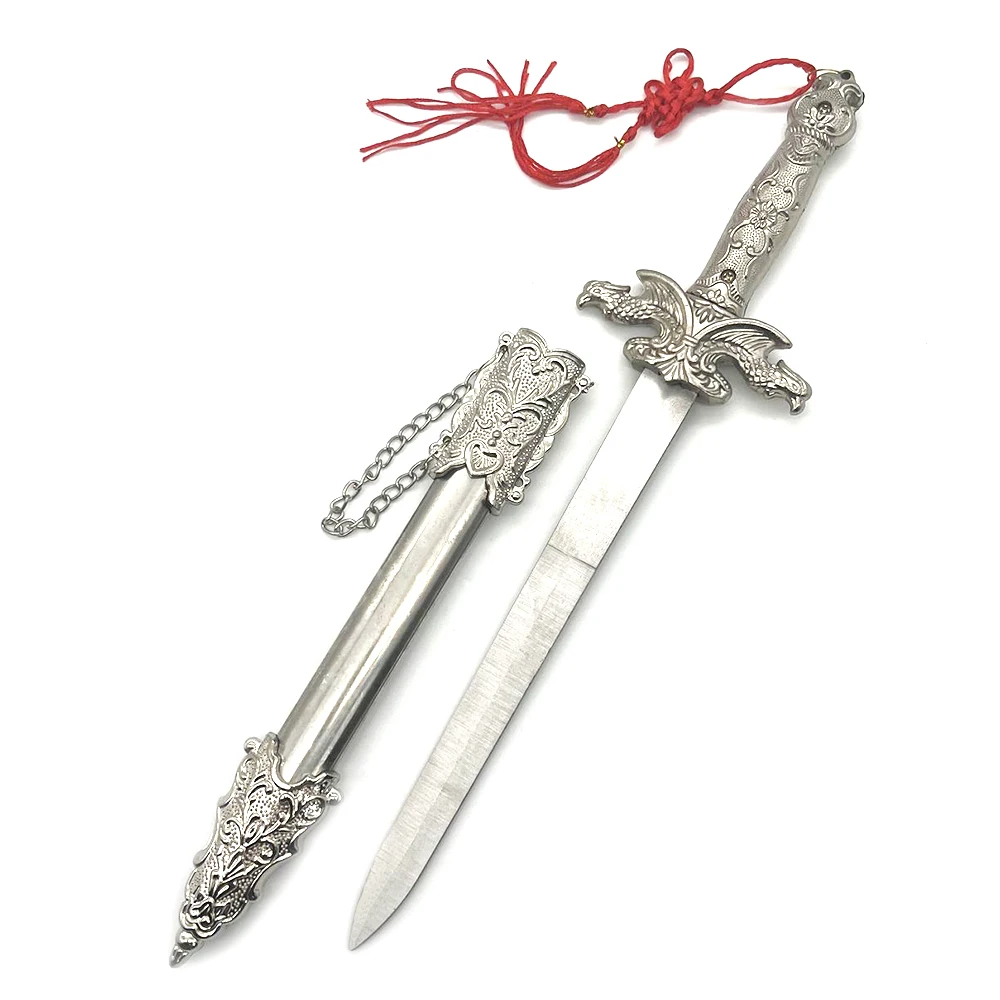 32 سنتيمتر السيوف الصينية القديمة لعبة الأجهزة الطرفية الفضة النسر السيف نموذج تحصيل مكتب الحلي الإبداعية هدية عيد ميلاد الصبي لعبة #3