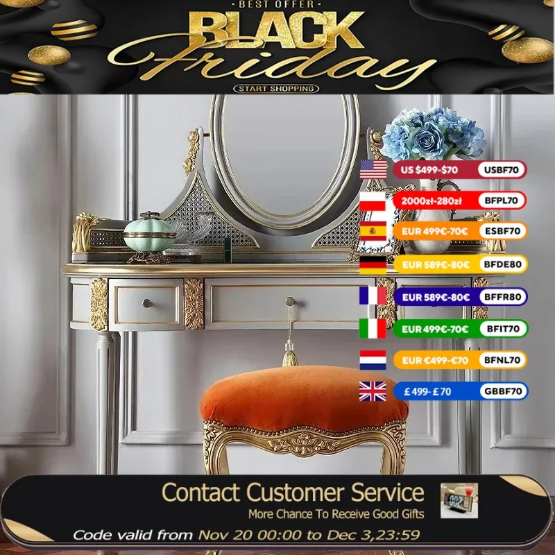 

Modern Storage Vanity Table Aesthetic Full Set Living Room Makeup Dresser Luxury Space Saving Meuble Coiffeuse Bedroom Furniture