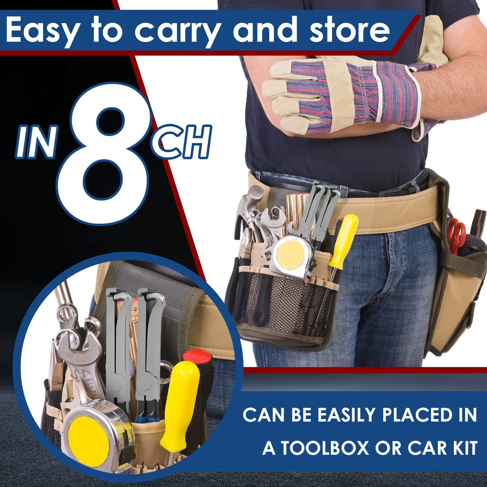 Alicate de desconexão elétrica do carro de 2 pces 8 polegadas com alça antiderrapante alicate de desconexão do conector elétrico multifuncional para empurrar